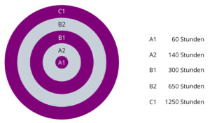 Graphic: How many hours do I have to learn to reach a certain level?